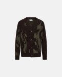 Jack cardigan, Uld, Brun/grøn