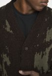 Cardigan "jack" | Uld | Brun/grøn -Resteröds