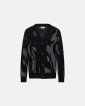 Cardigan "jack" | Uld | Sort/grå - Resteröds