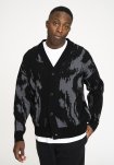 Cardigan "jack" | Uld | Sort/grå -Resteröds