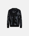 Cardigan "jack" | Uld | Sort/grå -Resteröds