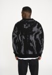 Cardigan "jack" | Uld | Sort/grå -Resteröds