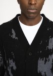 Cardigan "jack" | Uld | Sort/grå -Resteröds