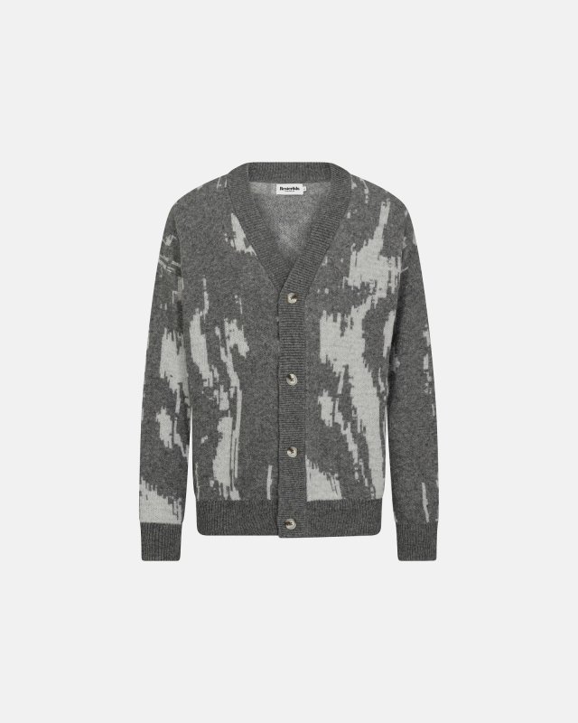 Cardigan "jack" | Uld | Grå Hvid