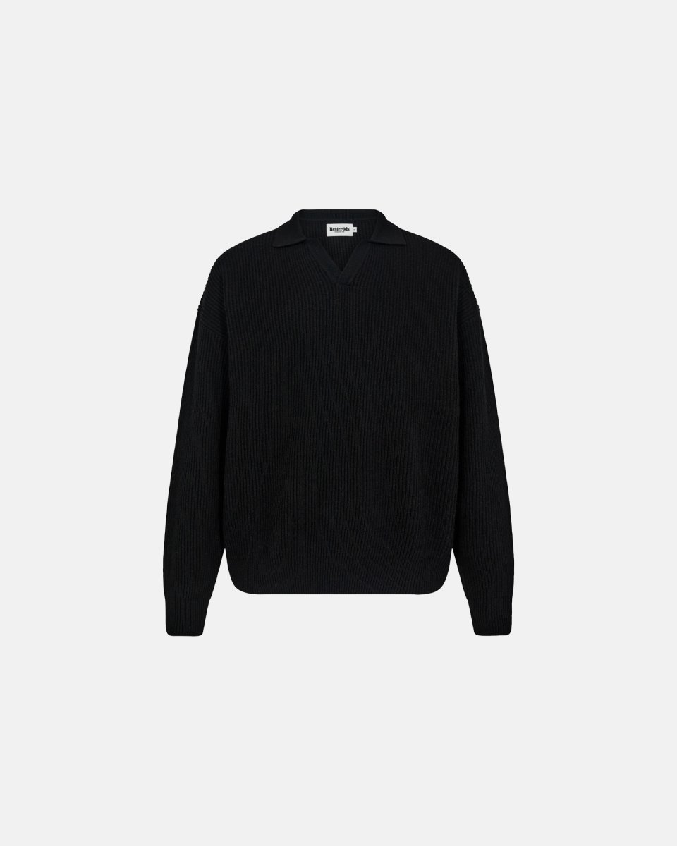 Resteröds Kane polo | Uld | Sort - S