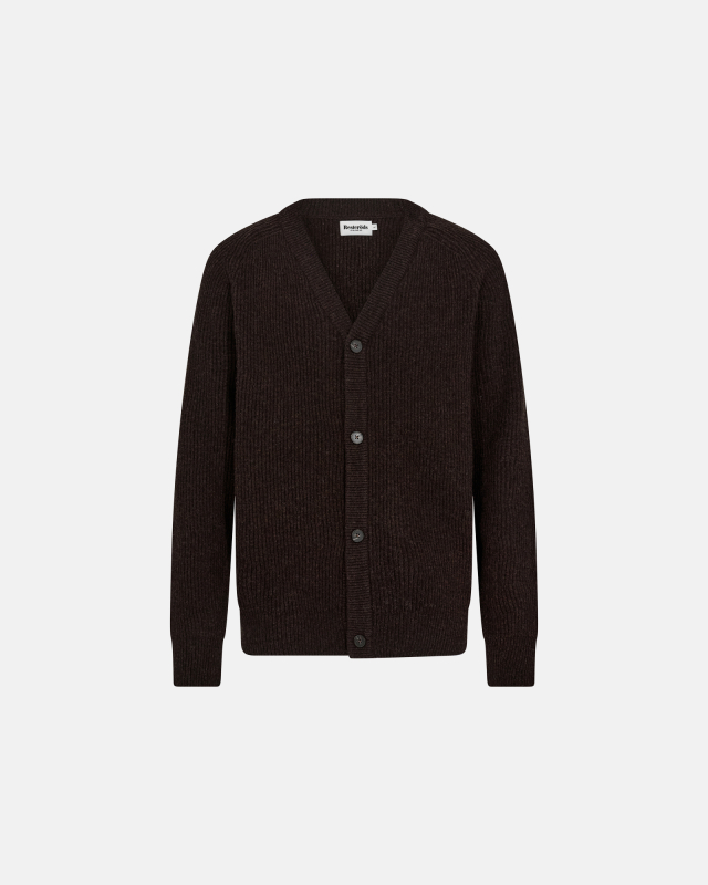 Strik Cardigan ´kyle´ | Uld | Brun