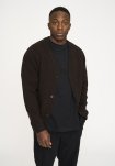 Strik cardigan 'kyle' | Uld | Brun -Resteröds