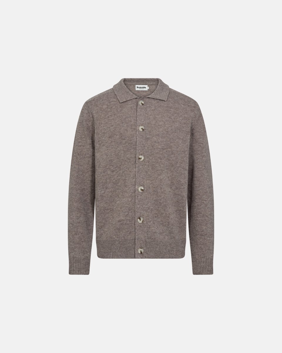 Resteröds Dean cardigan | Uld | Sand - S