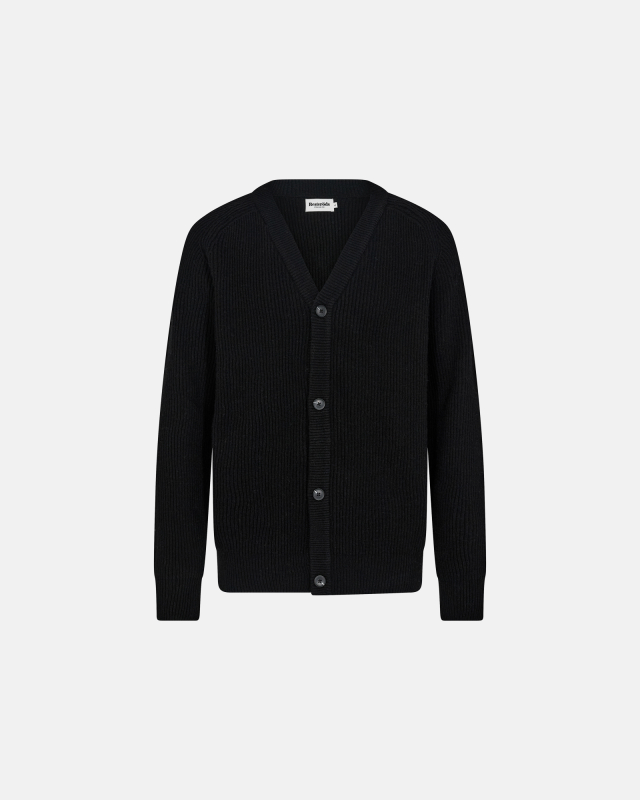 Strik Cardigan ´kyle´ | Uld | Sort