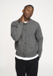 Dean cardigan, Uld, Grå melange