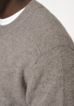 Strik pullover 'lean' | Uld | Sand -Resteröds