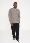 Strik pullover 'lean' | Uld | Sand -Resteröds