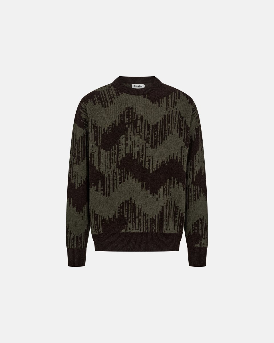 Resteröds Mick pullover | Uld | Brun/grøn - S