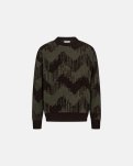 Mick pullover, Uld, Brun/grøn