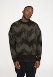 Mick pullover, Uld, Brun/grøn