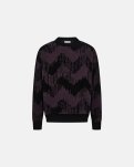 Pullover "mick" | Uld | Sort/lilla -Resteröds