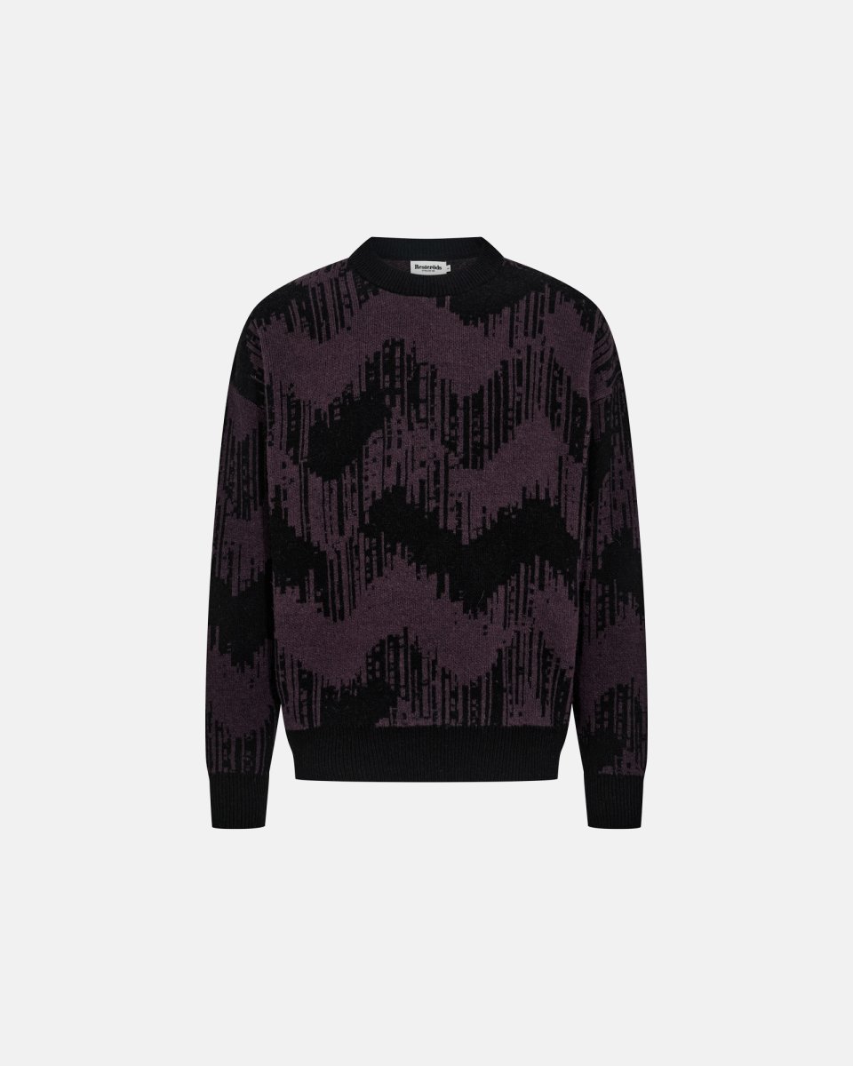 Resteröds Mick pullover | Uld | Sort/lilla - S