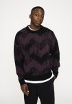 Pullover "mick" | Uld | Sort/lilla -Resteröds