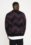 Pullover "mick" | Uld | Sort/lilla -Resteröds