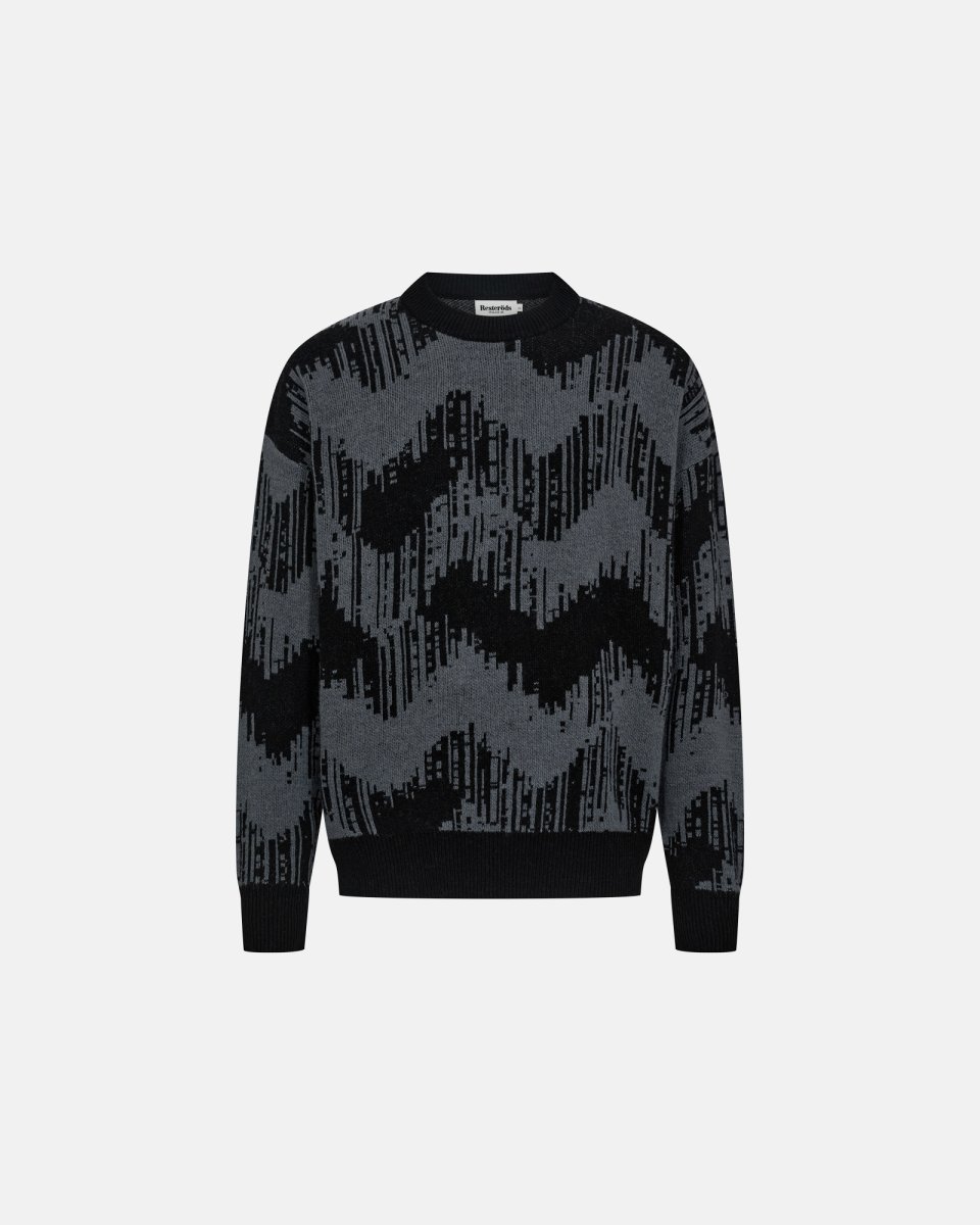 Resteröds Mick pullover | Uld | Sort/grå - S