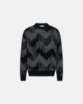Mick pullover, Uld, Sort/grå