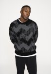 Mick pullover, Uld, Sort/grå