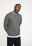 Strik pullover 'lean' | Uld | Grå melange -Resteröds