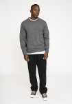 Strik pullover 'lean' | Uld | Grå melange -Resteröds