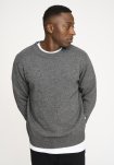 Strik pullover 'lean' | Uld | Grå melange -Resteröds