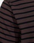 T-shirt "o-neck" | Bambusviskose | Brun/sort -Resteröds