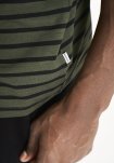 T-shirt "o-neck" | Bambusviskose | Grøn/sort -Resteröds