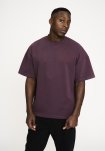 T-shirt m. print "dev" | 100% bomuld | Lilla -Resteröds