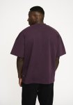 T-shirt m. print "dev" | 100% bomuld | Lilla -Resteröds