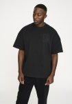 T-shirt m. print "dev" | 100% bomuld | Sort -Resteröds