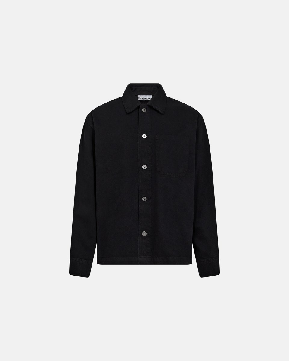 Resteröds Armstrong overshirt | 100% Bomuld | Sort - S