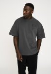 T-shirt m. print "dev" | 100% bomuld | Mørkegrå -Resteröds