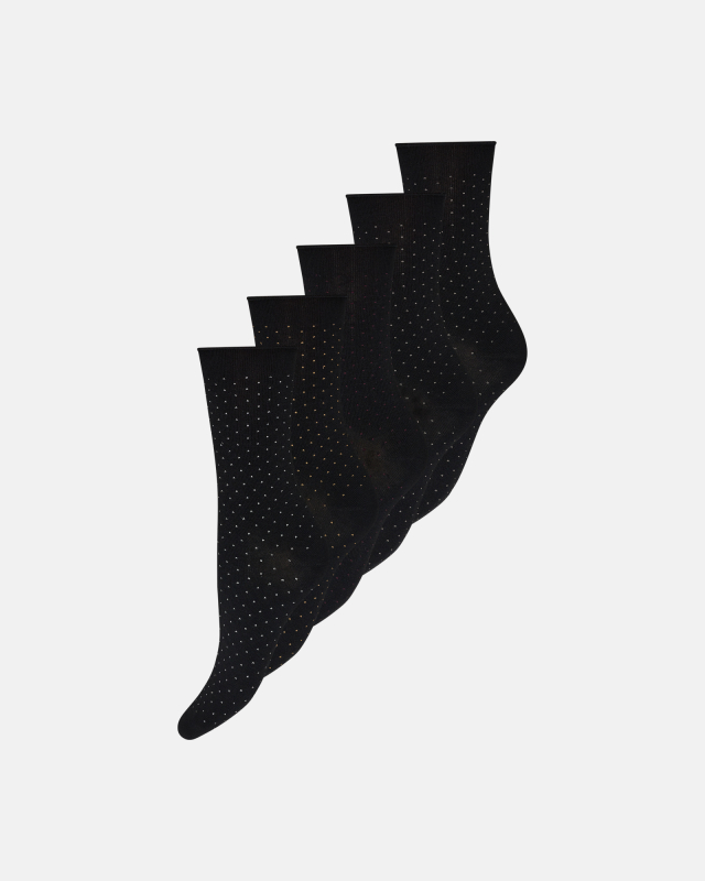 Ankelstrømper Pak | Bambusviskose | Sort Prikker