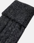 Ankelstrømper 'cosy fold', Polyamid, Mørkegrå