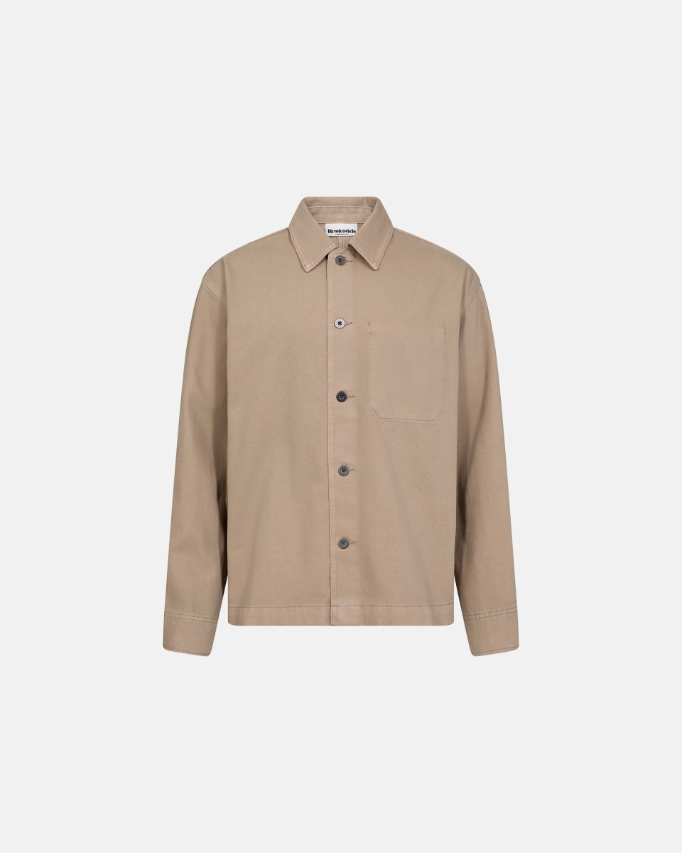 Resteröds Armstrong overshirt | 100% Bomuld | Sand - S