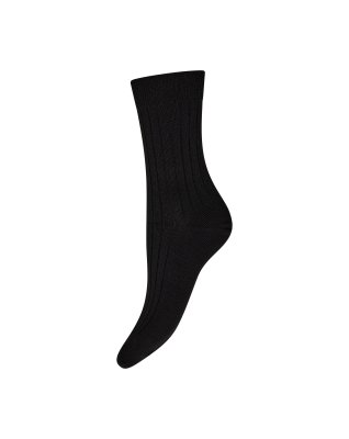 Strømper "rib" | Bambusviskose | Sort -JBS of Denmark Women