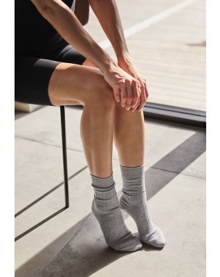 Strømper "rib" | Bambusviskose | Lys grå -JBS of Denmark Women