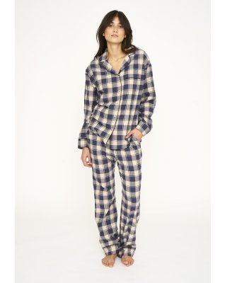 Pyjamasskjorte | 100% økologisk bomuld | Gråternet -JBS of Denmark Women