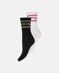 Strømper "tennis" 2-pak | Bomuld | Sort/hvid -Hype the Detail