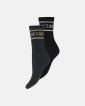 Strømper "tennis" 2-pak | Bomuld | Sort/grå - Hype the Detail