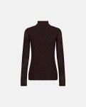 Bluse "mesh high neck" | Brun -Hype the Detail