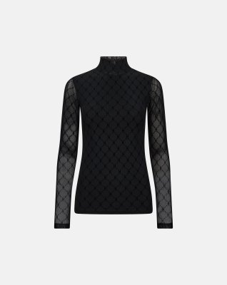 Bluse "mesh high neck" | Sort -Hype the Detail