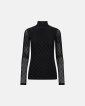 Bluse "mesh high neck" | Sort - Hype the Detail