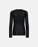 Bluse "mesh" | Sort m. sølv -Hype the Detail