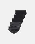 Briefs "mini slip" 5-pak | 100% økologisk bomuld | Stribet Grå/Sort -JBS