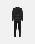 Pyjamas 'jersey' | 100% bomuld | Sort / Blå stribet -JBS